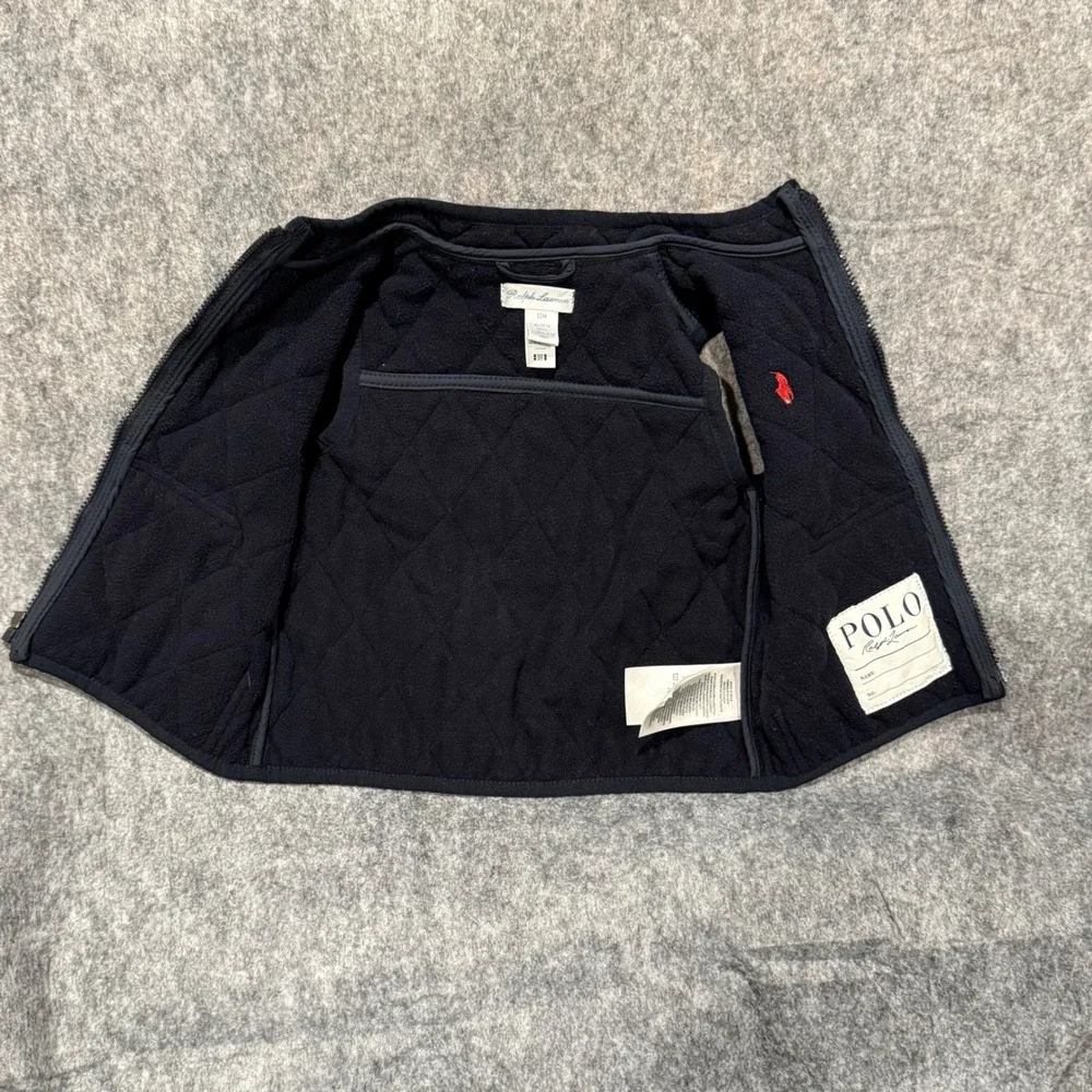 Ralph Lauren Kids Navy Blue Quilted‎ Zip Up Vest 12M